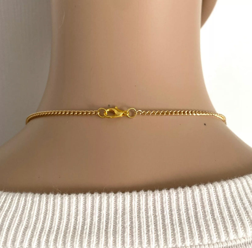 Class Of 2024 Graduation Charm Necklace Gold Plate Chain, Preppy Charms - East Coast Bella LLC