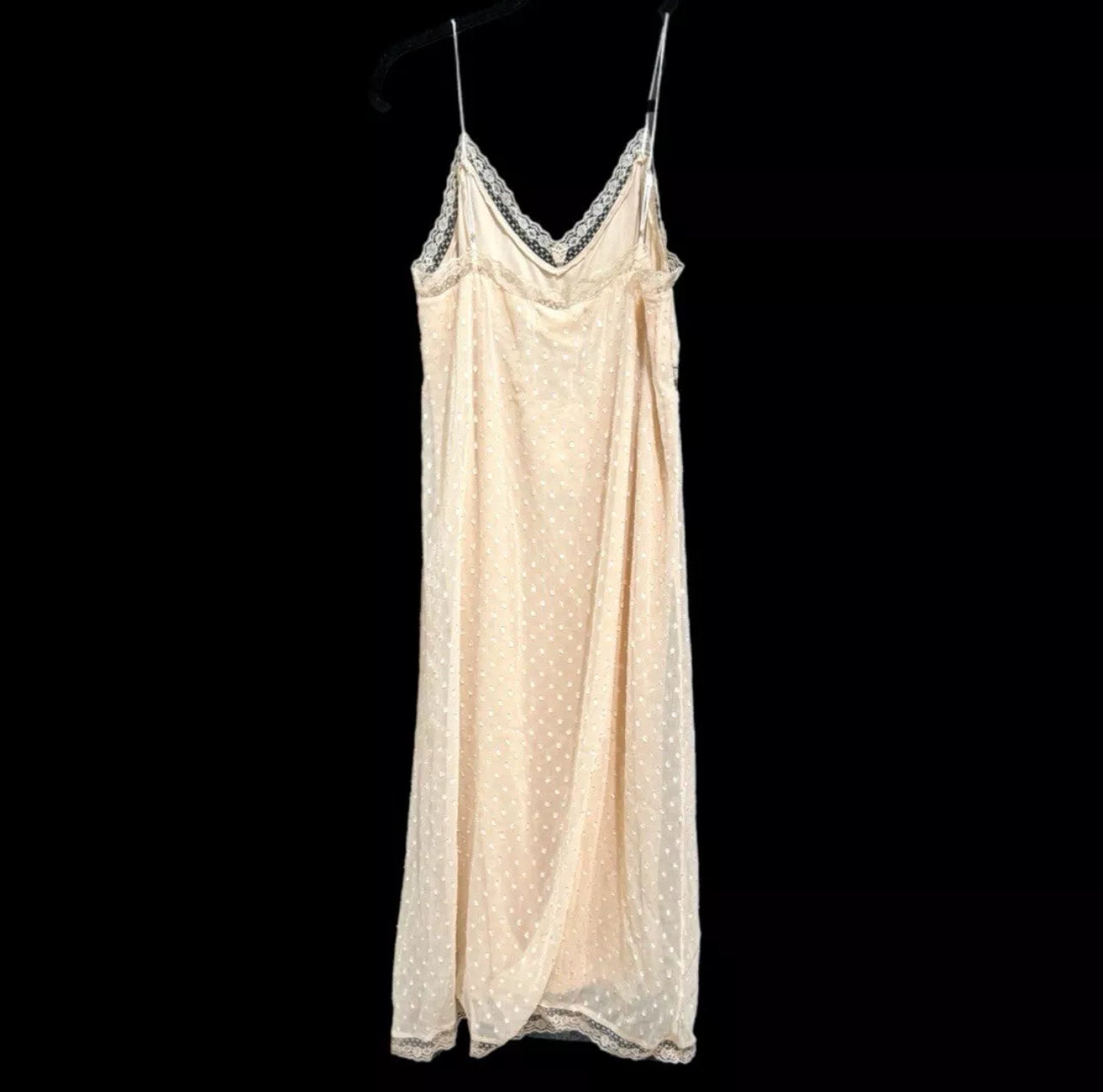 BAND OF THE FREE Amalie Ivory Midi Dress Sleeveless Lace Boho Cottage