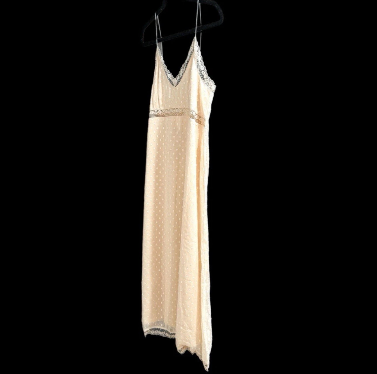 BAND OF THE FREE Amalie Ivory Midi Dress Sleeveless Lace Boho Cottage