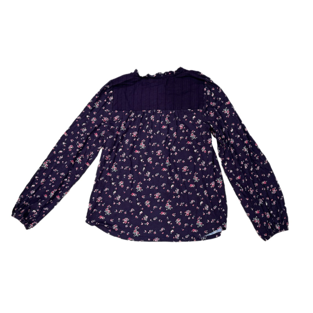 Mason & Belle Stitch Fix Plum Floral Top Cotton Blend Boutique Blouse