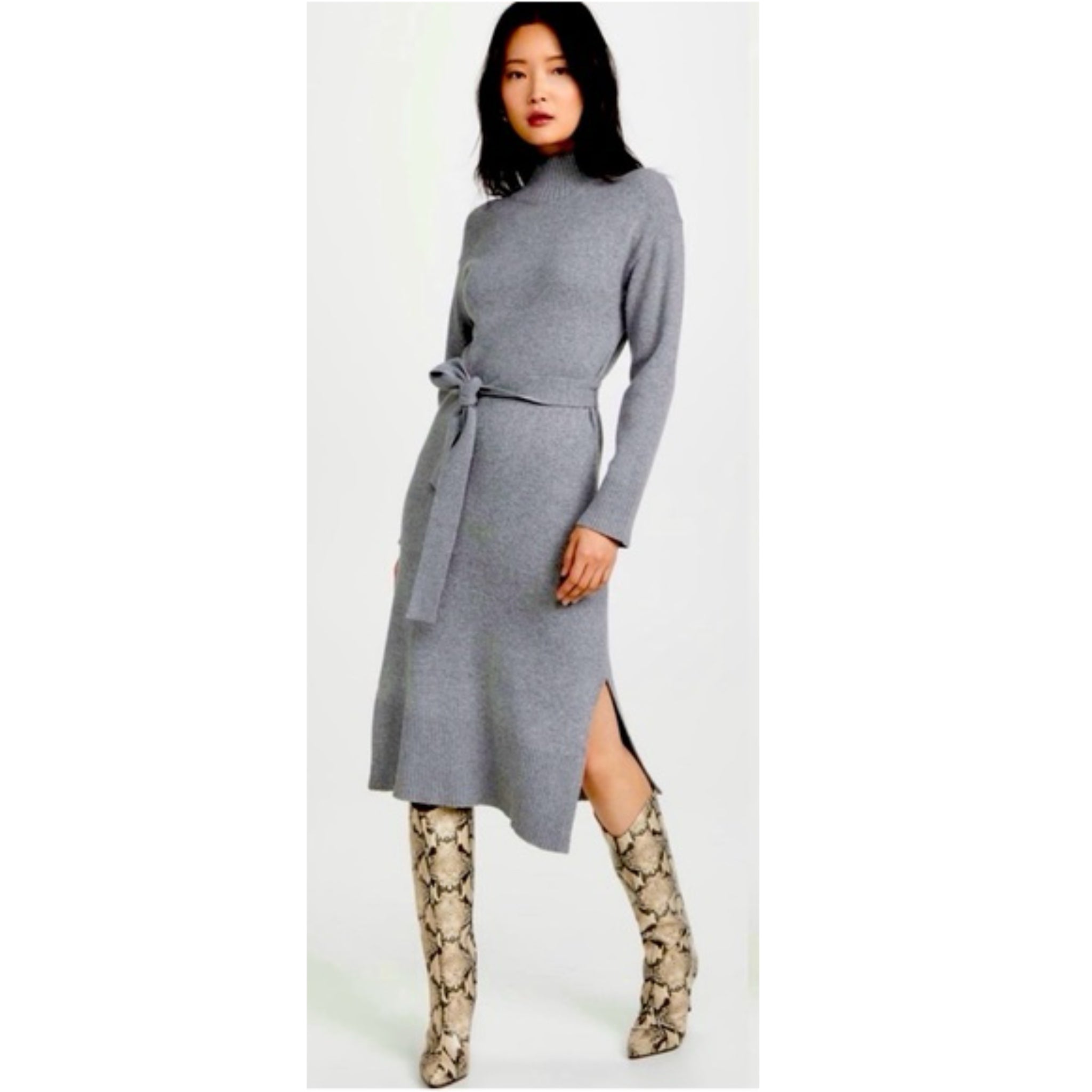 RAILS Mila Sweater Dress Heather Gray Womens Sz Medium Merino Wool MSRP $268 New