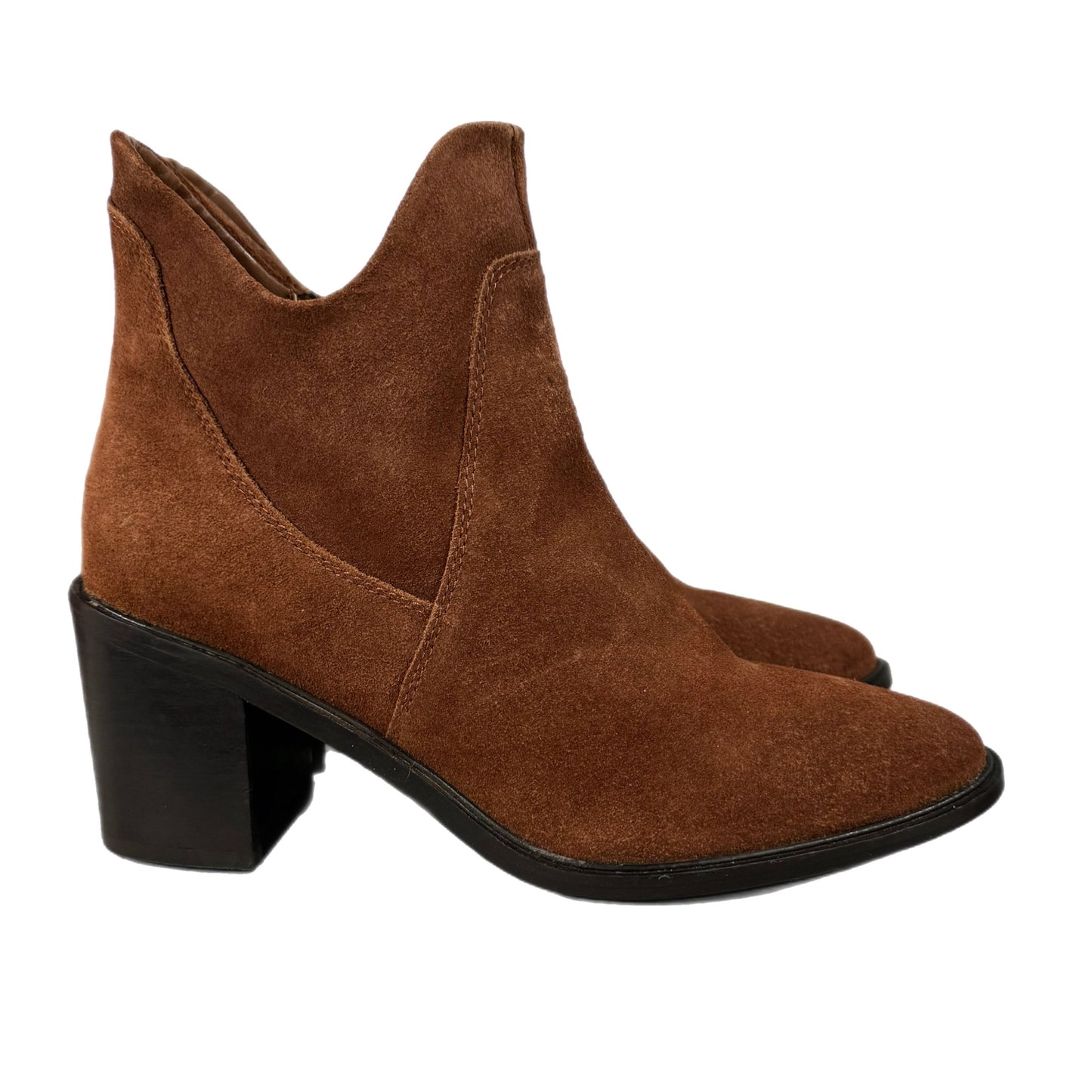 Seychelles Pretty Little Bird Suede Cognac Brown Boots Fashion Booties