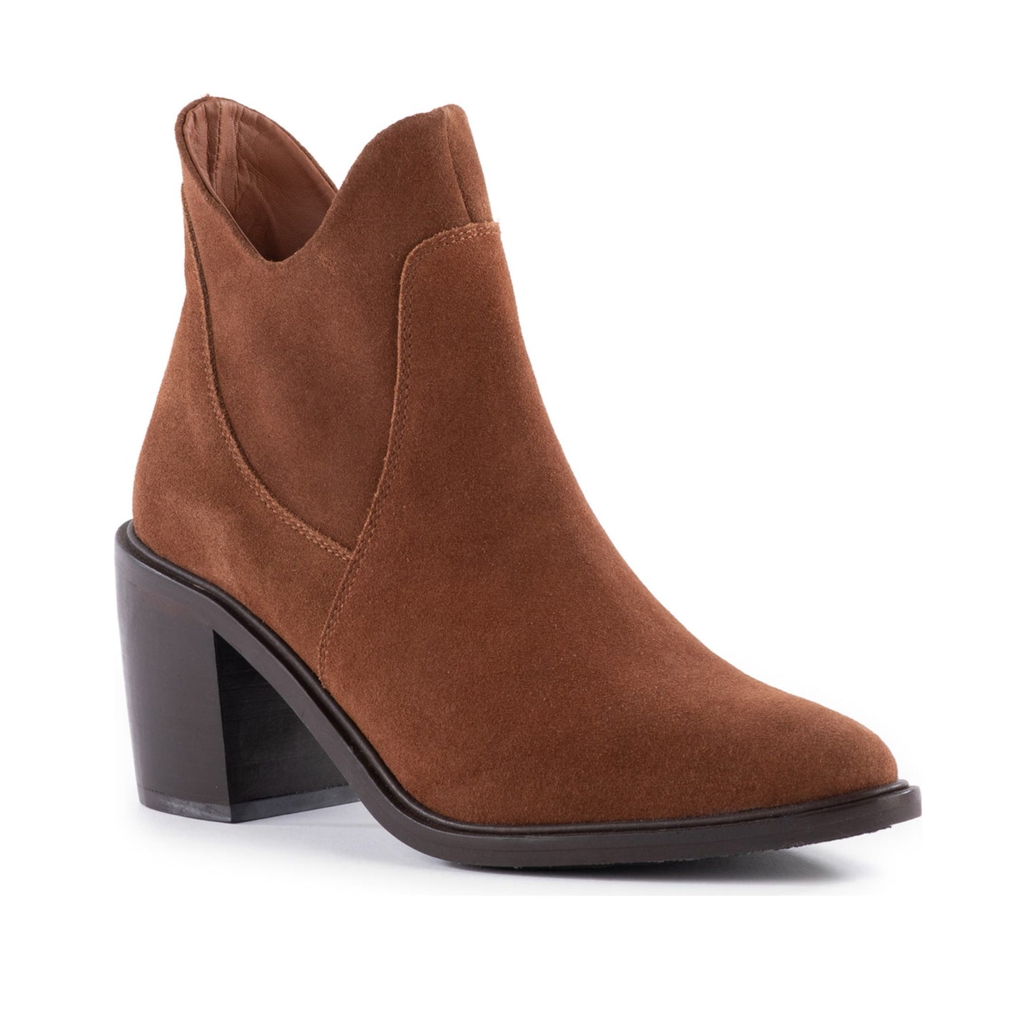 Seychelles Pretty Little Bird Suede Cognac Brown Boots Fashion Booties