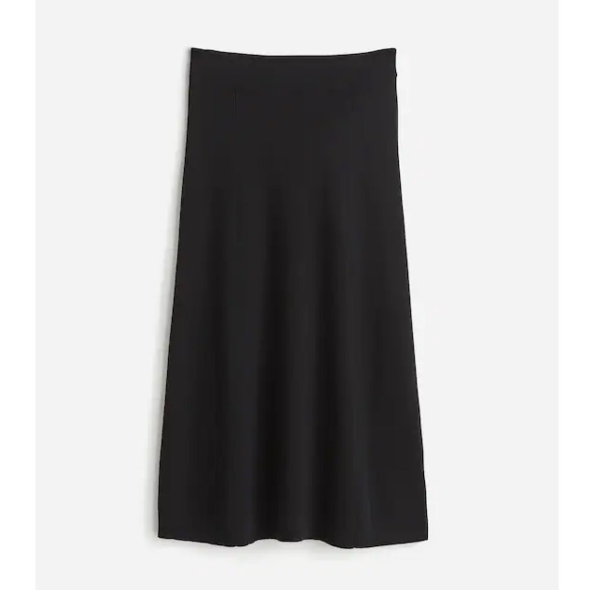Madewell 90s Style Merino Wool Blend Maxi Skirt Pull On Ribbed Knit in Black