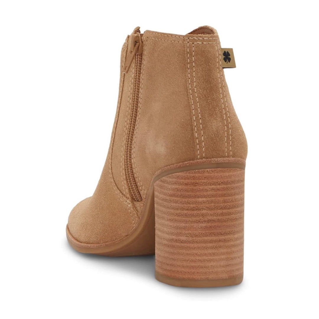 LUCKY BRAND Made In Brazil Genuine Suede Booties PELLYON Heeled Ankle Boots