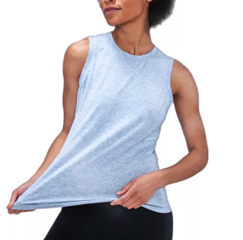 Ministry of Supply Composite Merino Tank Top Women’s Shirt Blue Wool Blend NWT - East Coast Bella LLC