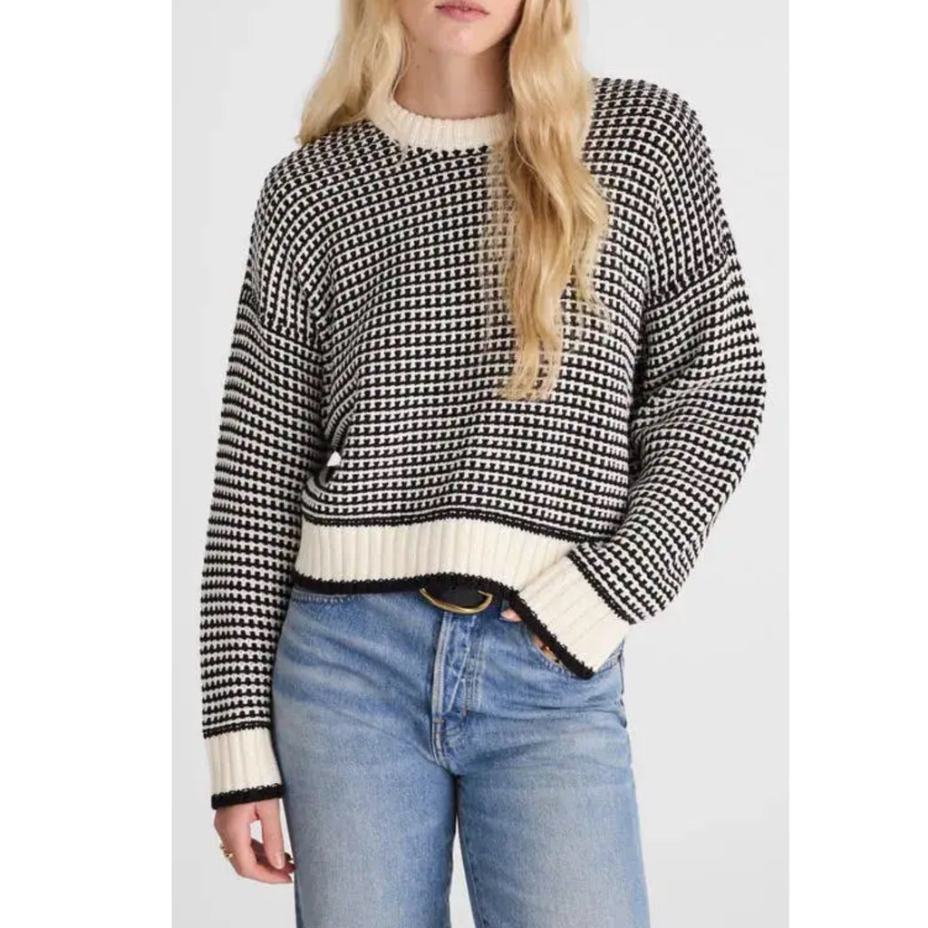 Madewell Textured Stitch Cotton Crewneck Sweater Relaxed Cotton Knit