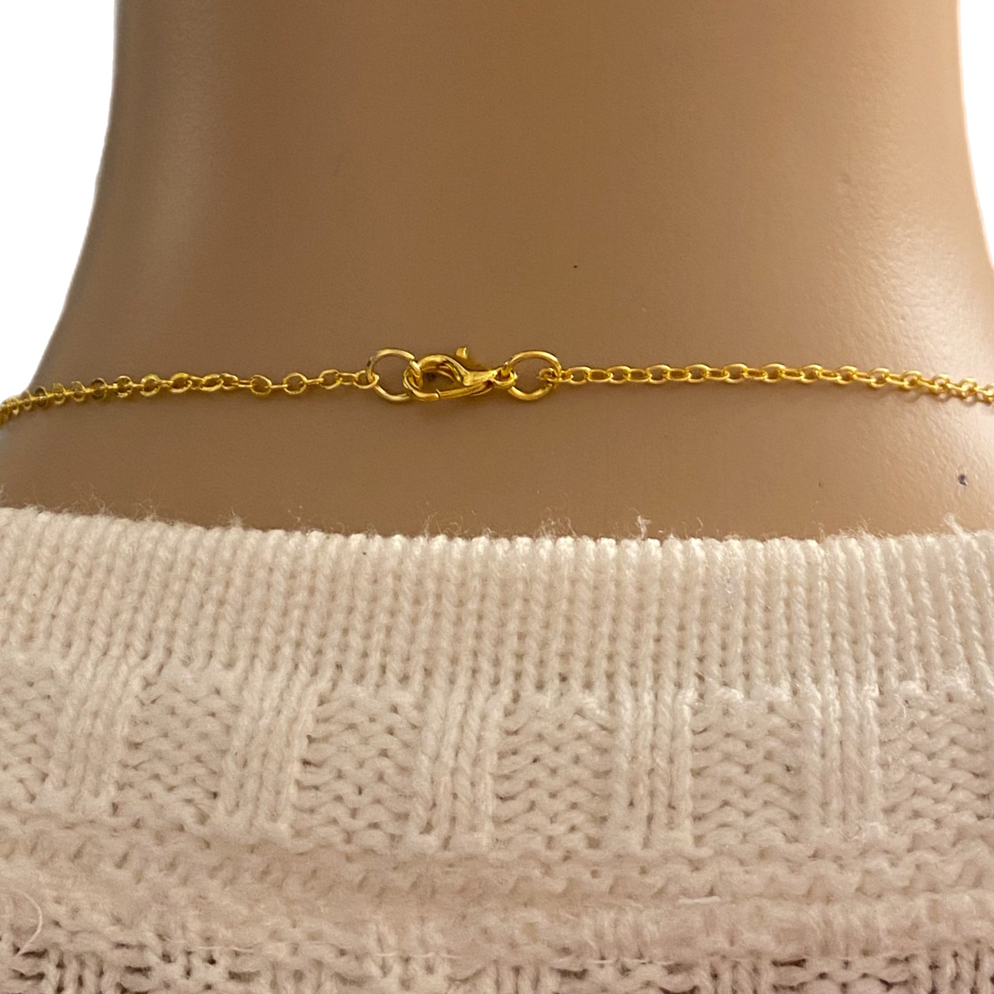 Boho Spring Flowers Gold Tone Charm Necklace Colorful Daisies - East Coast Bella LLC