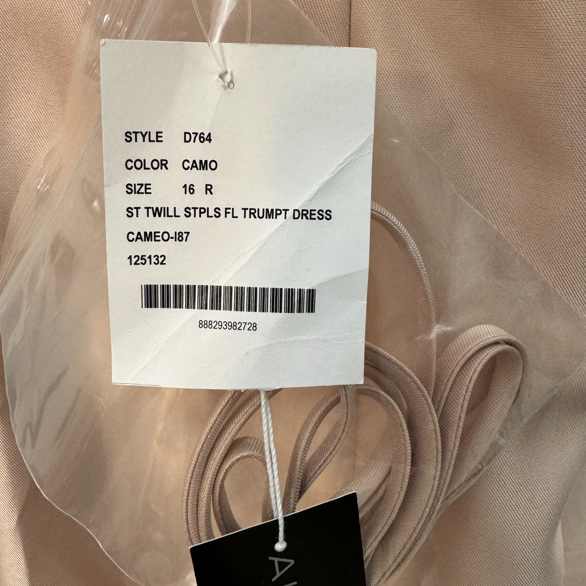 ALFRED SUNG Strapless Satin Gown Formal Dress Side Slit D764 Cameo Pink