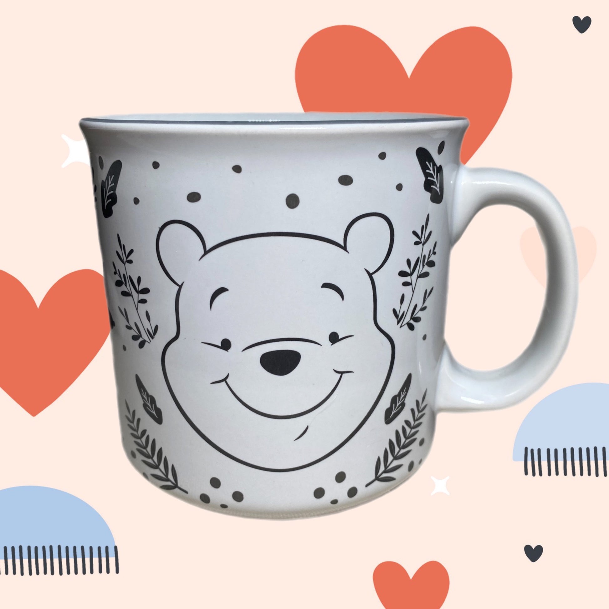 DISNEY Winnie The Pooh Ceramic Mug 20oz Large Camper Cup for Coffee or Tea - East Coast Bella LLC