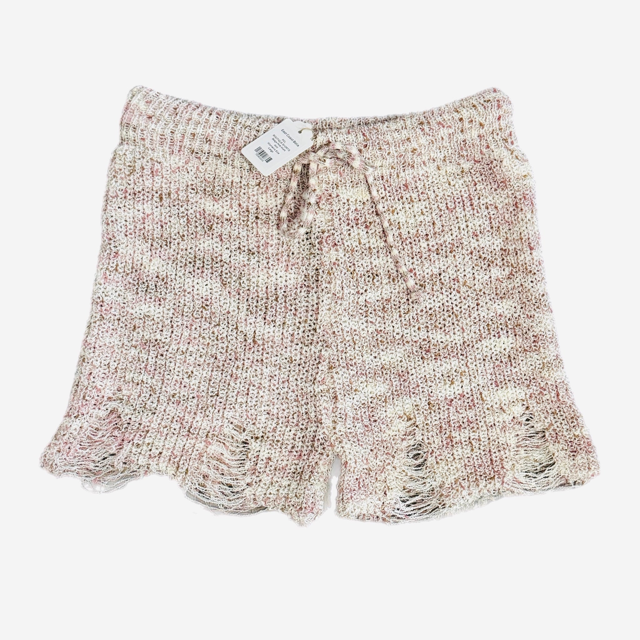 POL East Coast Bella Knit Shorts Beach Bum Pink Multi Lounge