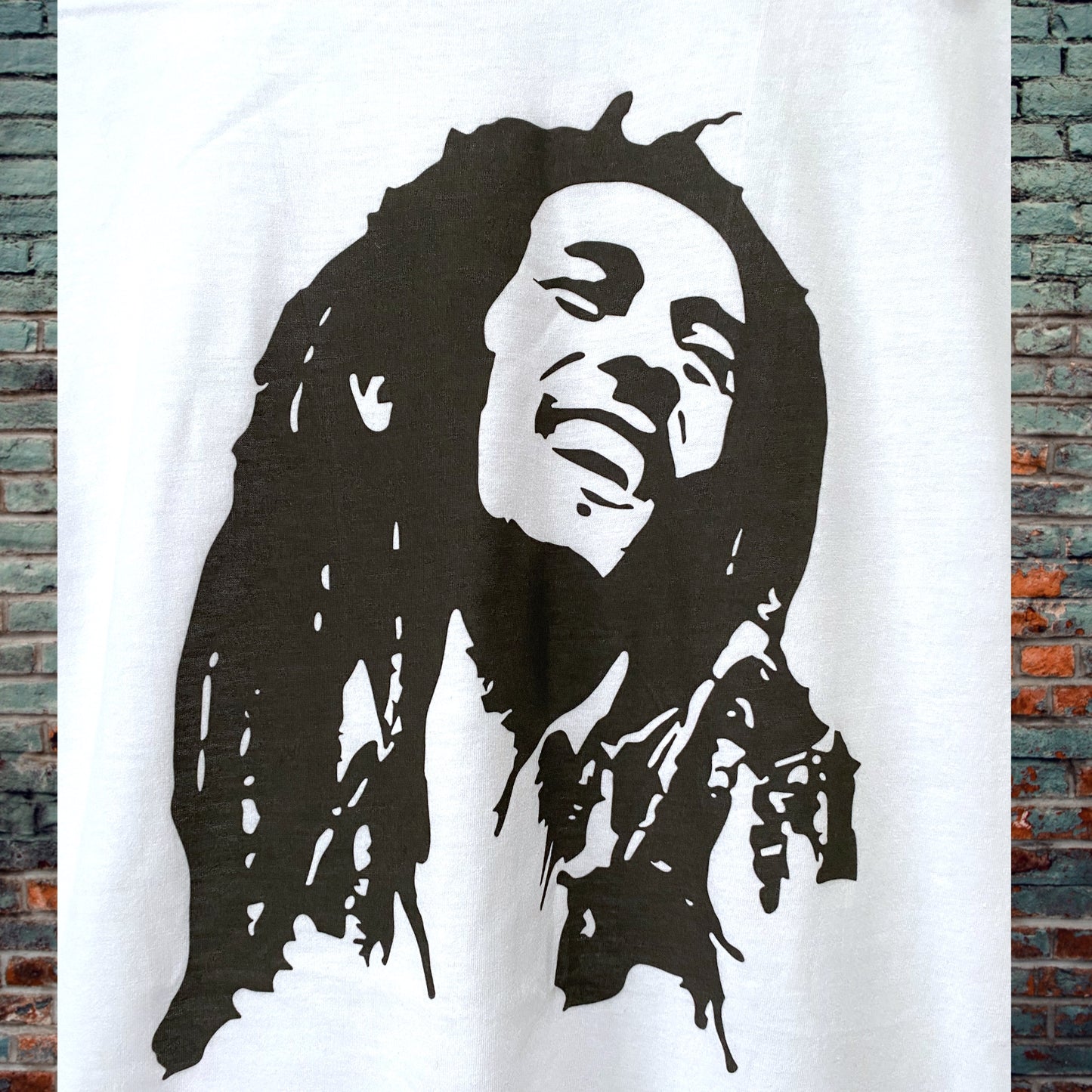 Bob Marley Vintage Inspired 100% Cotton T-Shirt Crew Neck Short Sleeve White Tee Graphic Shirt - East Coast Bella LLC