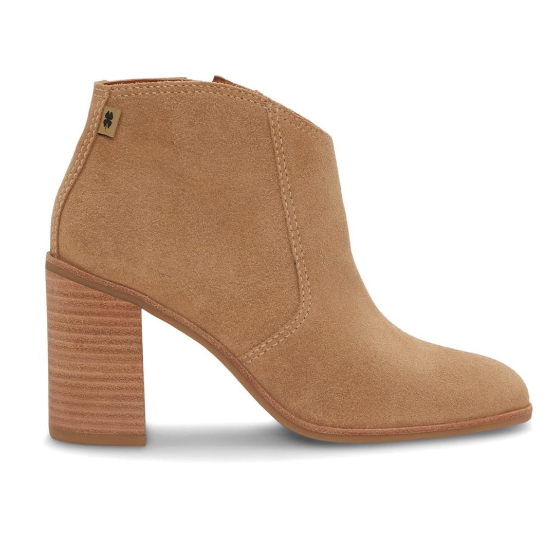 LUCKY BRAND Made In Brazil Genuine Suede Booties PELLYON Heeled Ankle Boots
