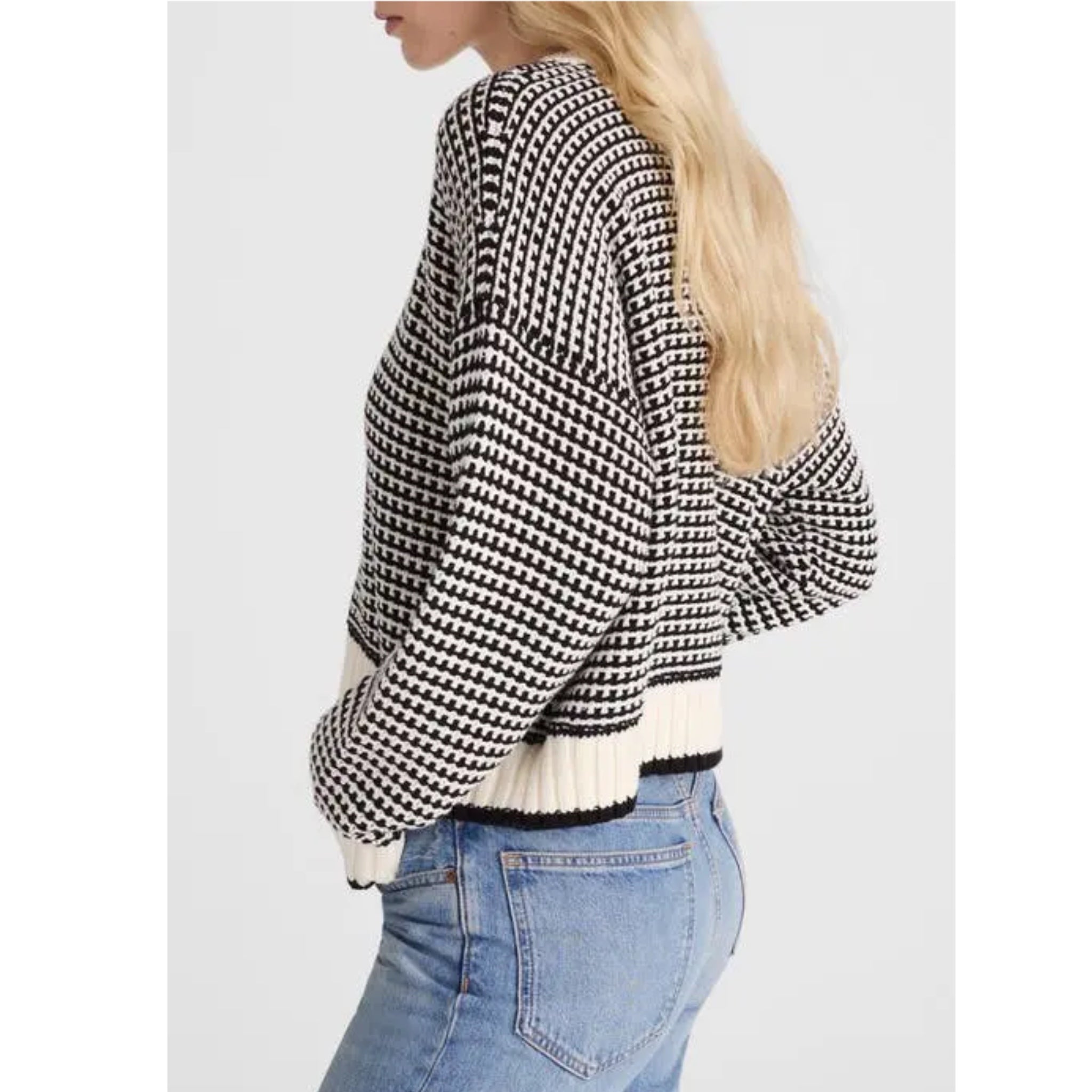 Madewell Textured Stitch Cotton Crewneck Sweater Relaxed Cotton Knit