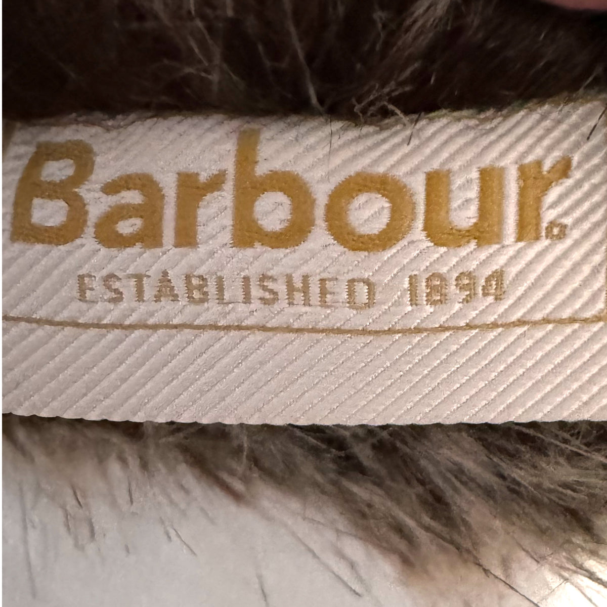 Barbour Ambush Wax Leather Gloves Brown Faux Fur Cuff