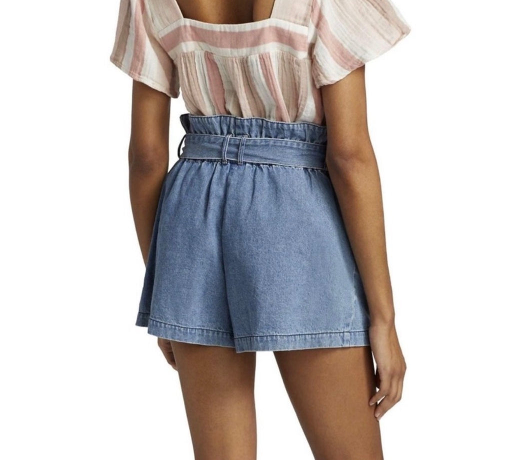 RAILS Belle Paperbag Denim Shorts Sorrento Wash Coastal Chic