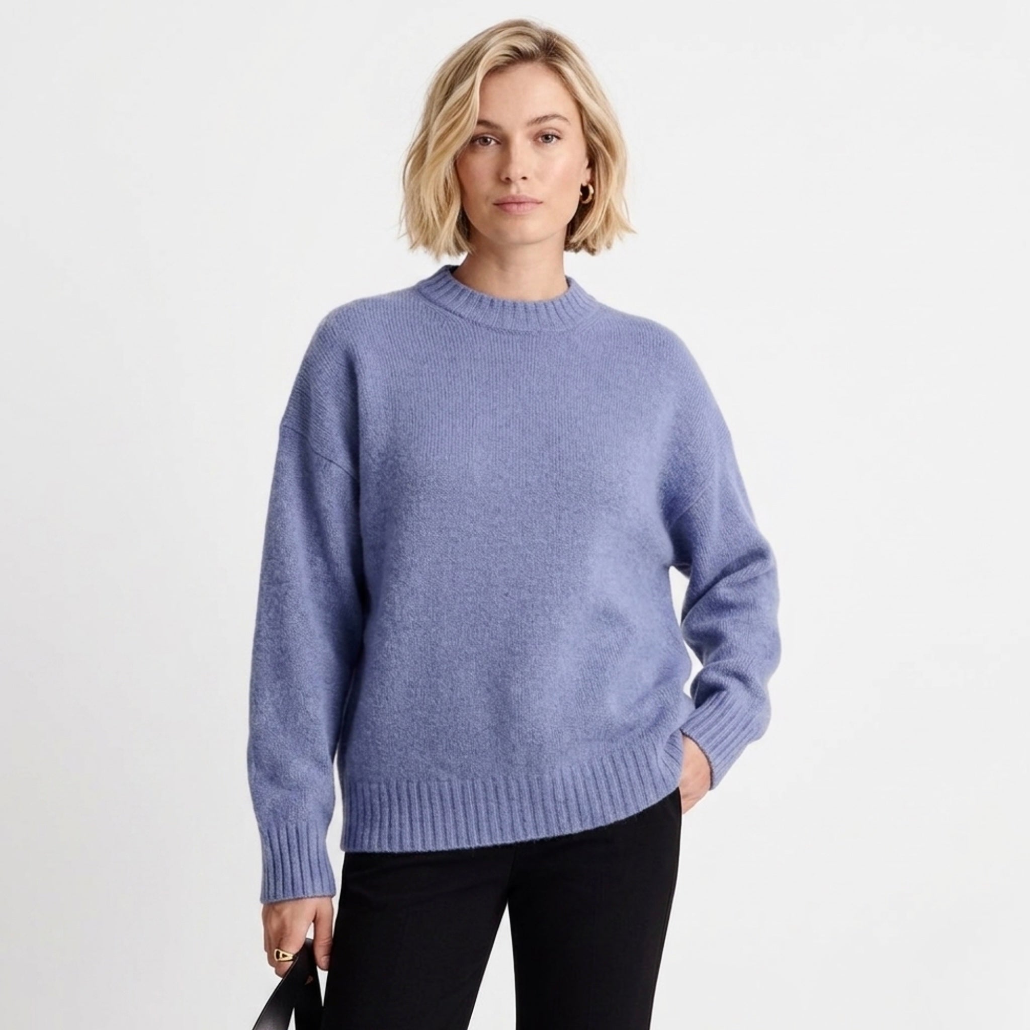 Madewell Charm Kritty Pullover Sweater Wool Alpaca Knit Blend Blue