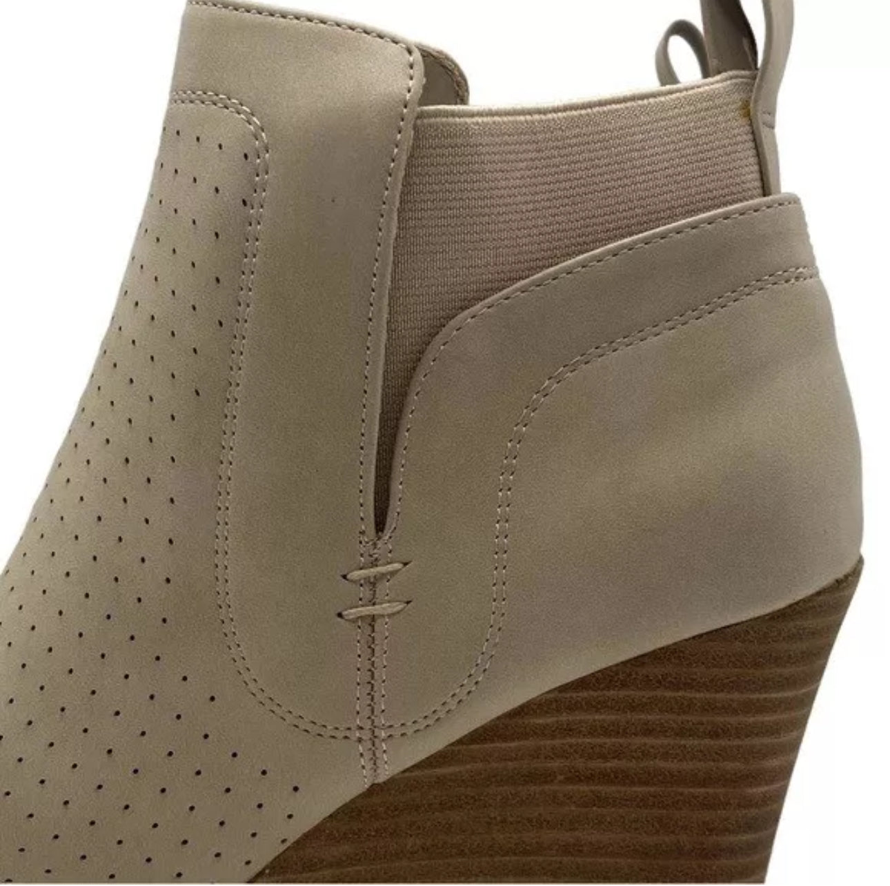 DOLCE VITA Gerdie Vegan Leather Comfort Wedge Bootie in Beige