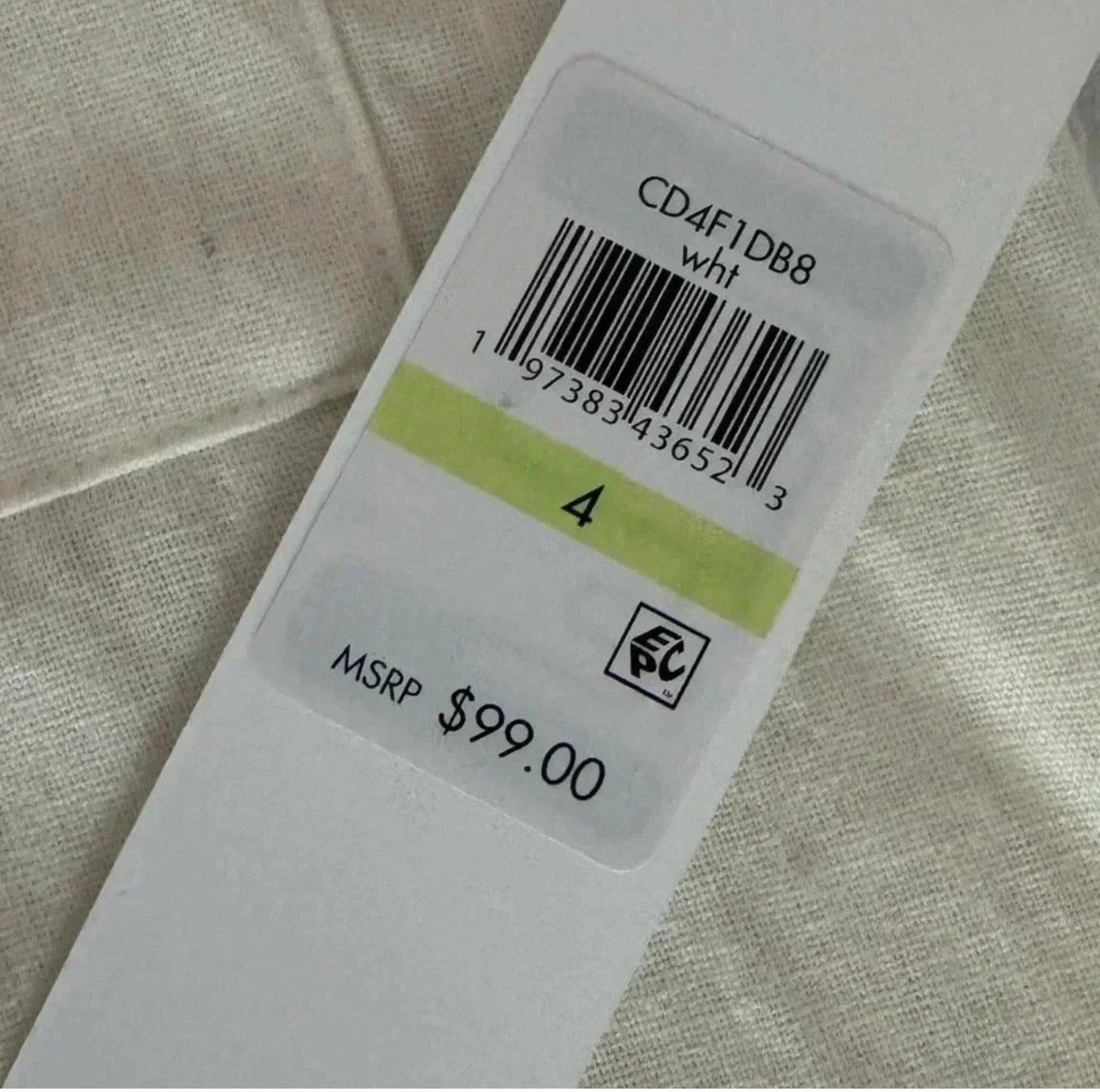 CALVIN KLEIN Womens White Linen Blend Button Front Midi Shirt Dress Size 4