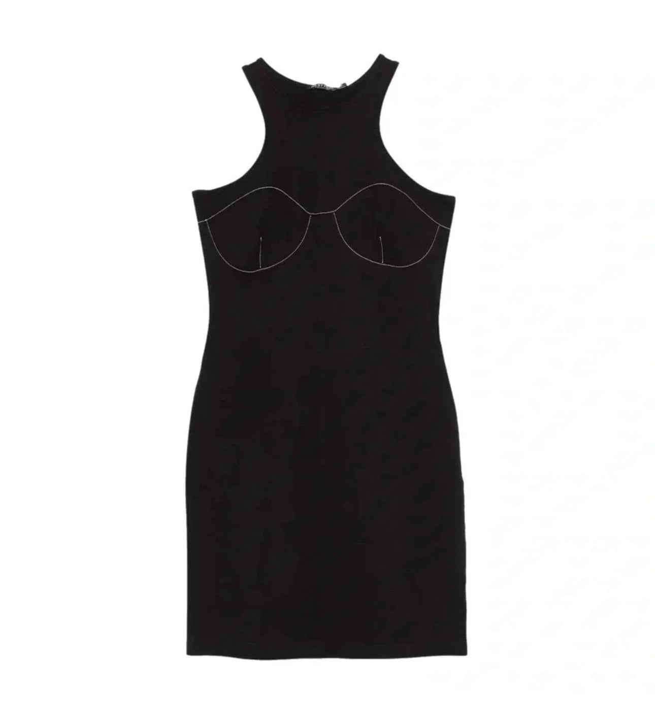 Nasty Gal Collection Women's
Contrast Stitch Racer Back Mini Dress in Black