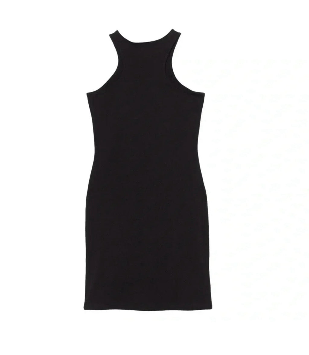 Nasty Gal Collection Women's
Contrast Stitch Racer Back Mini Dress in Black