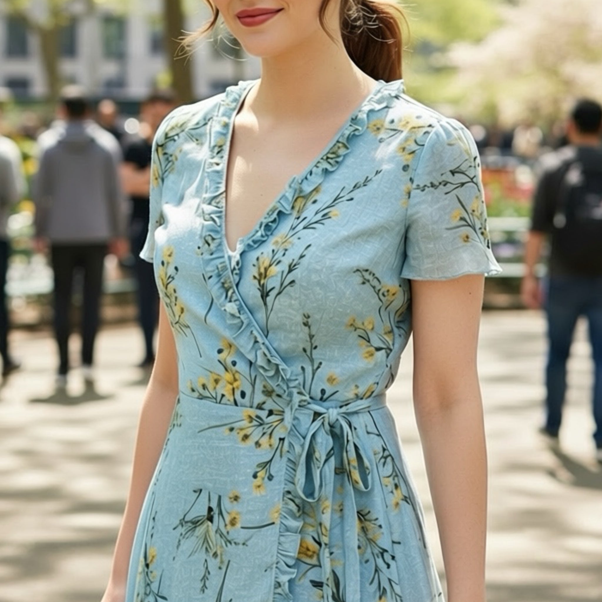 Peach Love California Wrap Dress