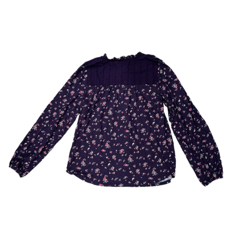 Mason & Belle Stitch Fix Plum Floral Top Cotton Blend Boutique Blouse