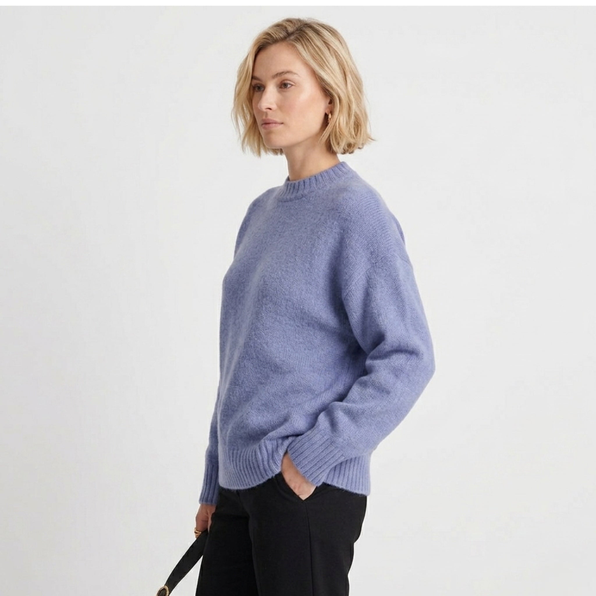 Madewell Charm Kritty Pullover Sweater Wool Alpaca Knit Blend Blue
