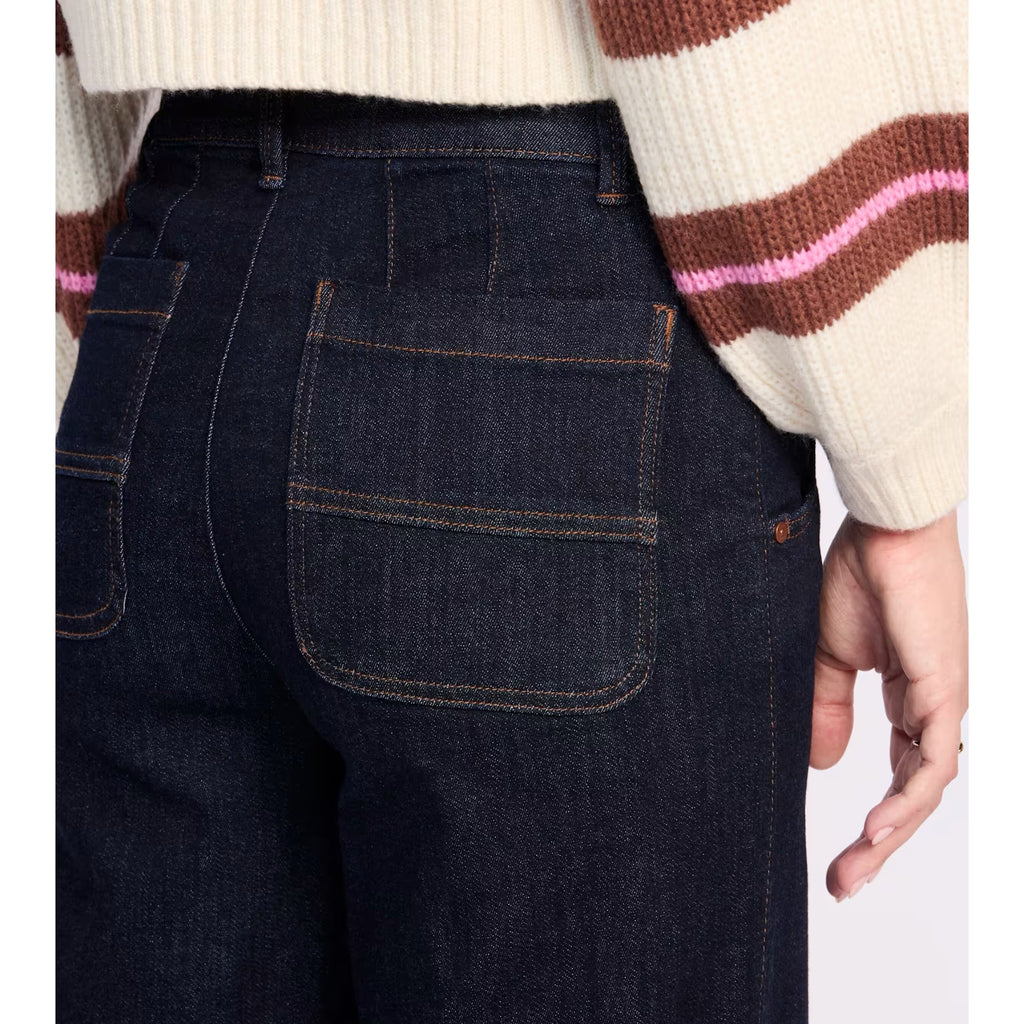 DEMOCRACY Luxe Touch Premium Ab Solution Wide Leg Jeans in Dark Indigo