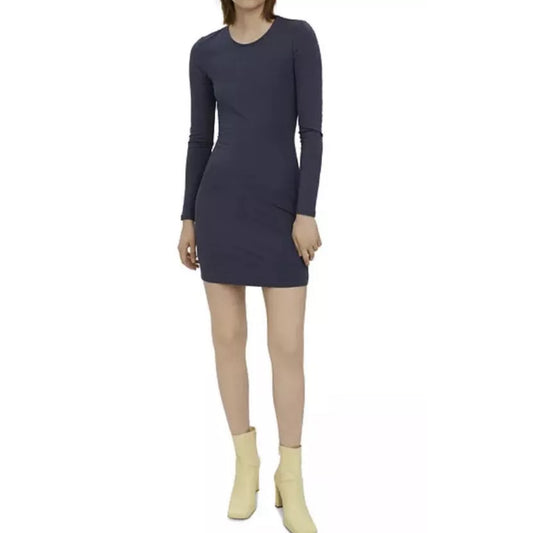 Vero Moda Long Sleeve Ombré Navy Cut Out Back Mini Dress