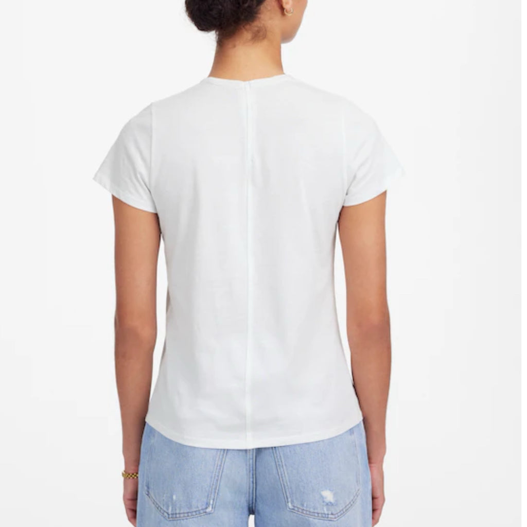 MADEWELL Essential Slim Tee in Lightweight Cotton Back Seam Accent