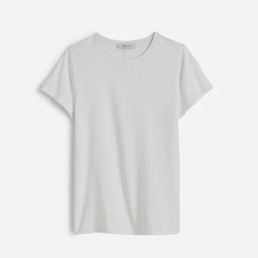 MADEWELL Essential Slim Tee in Lightweight Cotton Back Seam Accent