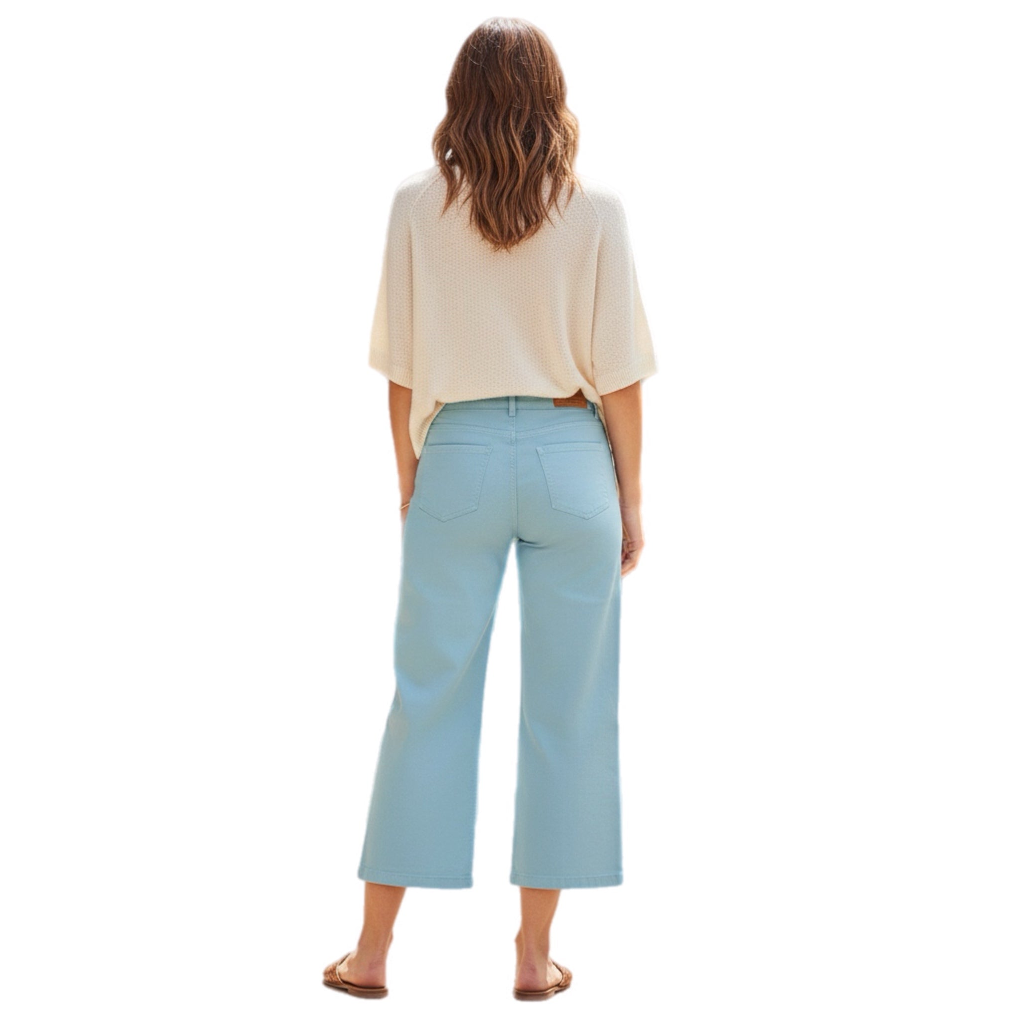 JOU JOU Bahama Blue Culotte Pants Women’s Wide Leg Crop