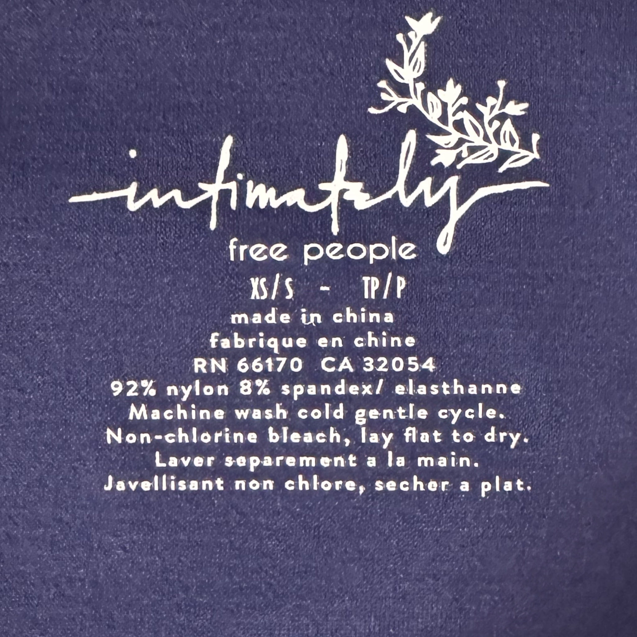 Free People Intimately Clean Lines Baby Tee Shirt in Indigo Blue