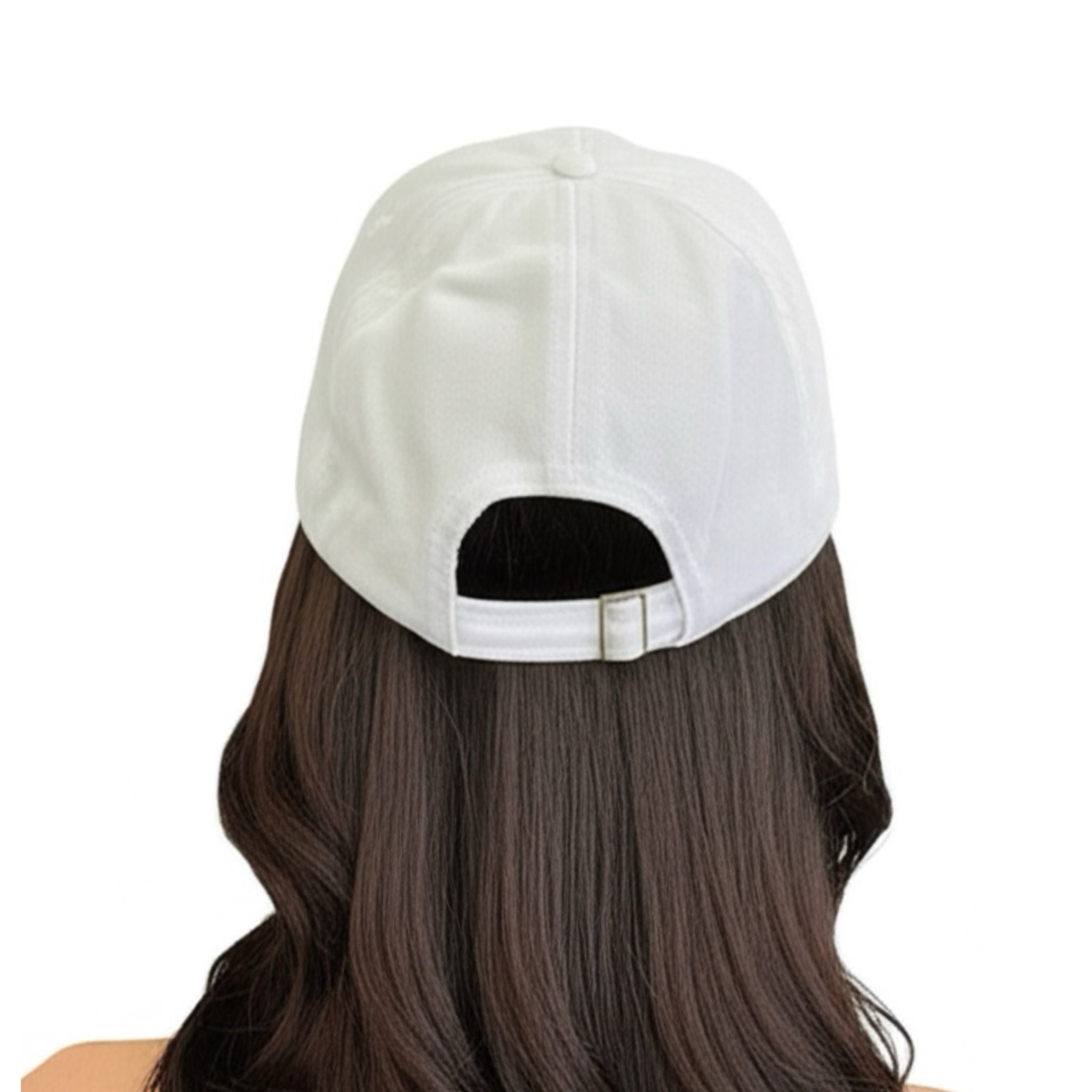 American Flag Embroidered Heart White Baseball Cap