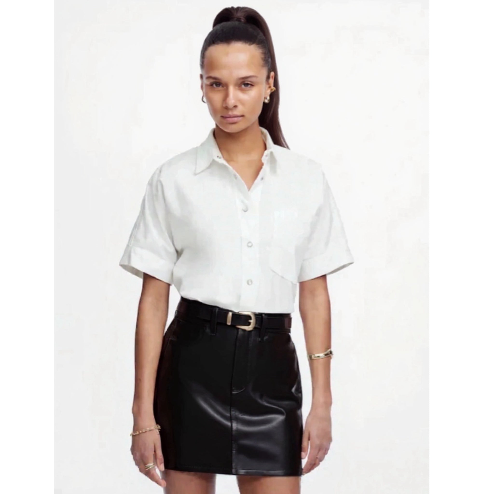Madewell Oversized Button Up Shirt Women’s White Regenerative Cotton Top