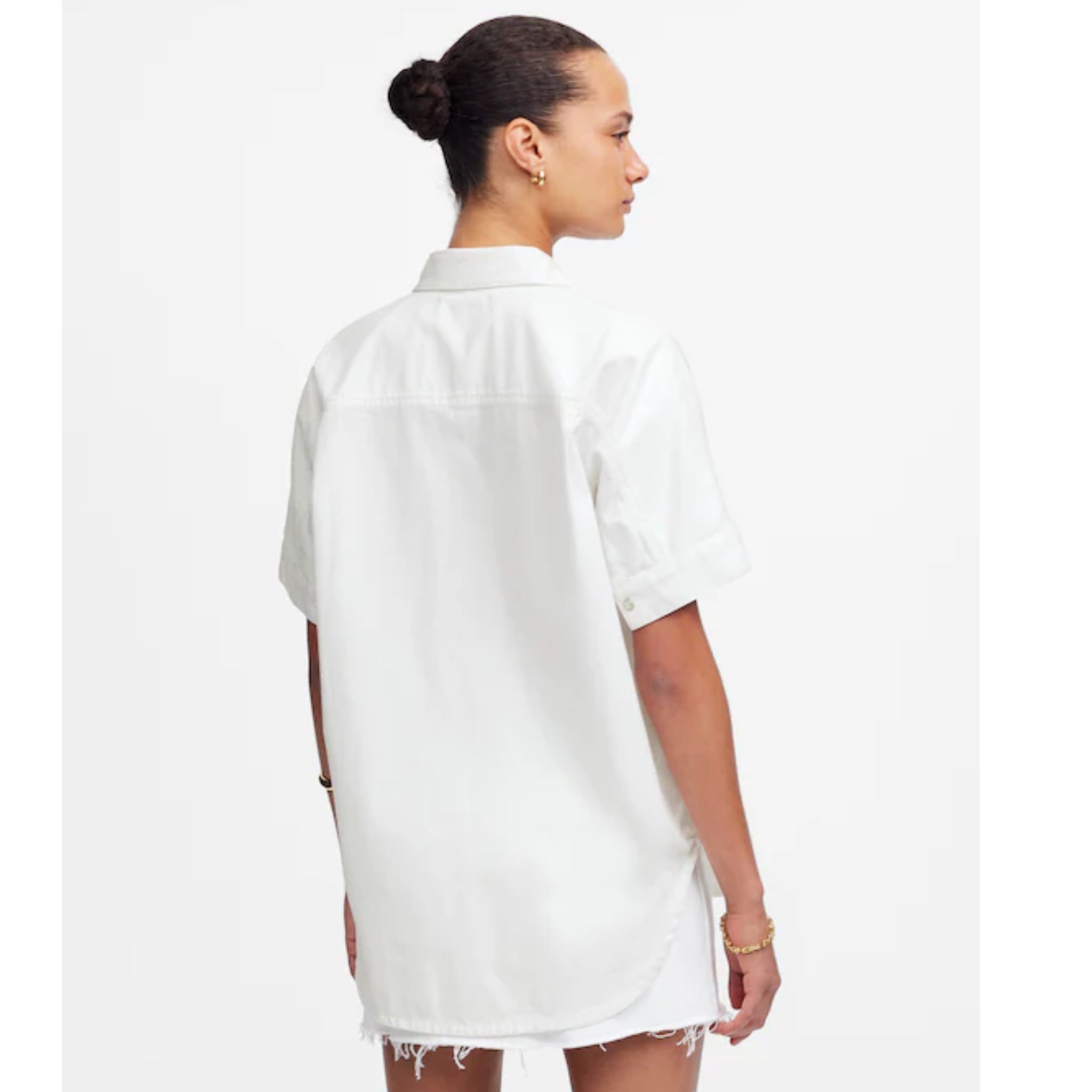 Madewell Oversized Button Up Shirt Women’s White Regenerative Cotton Top
