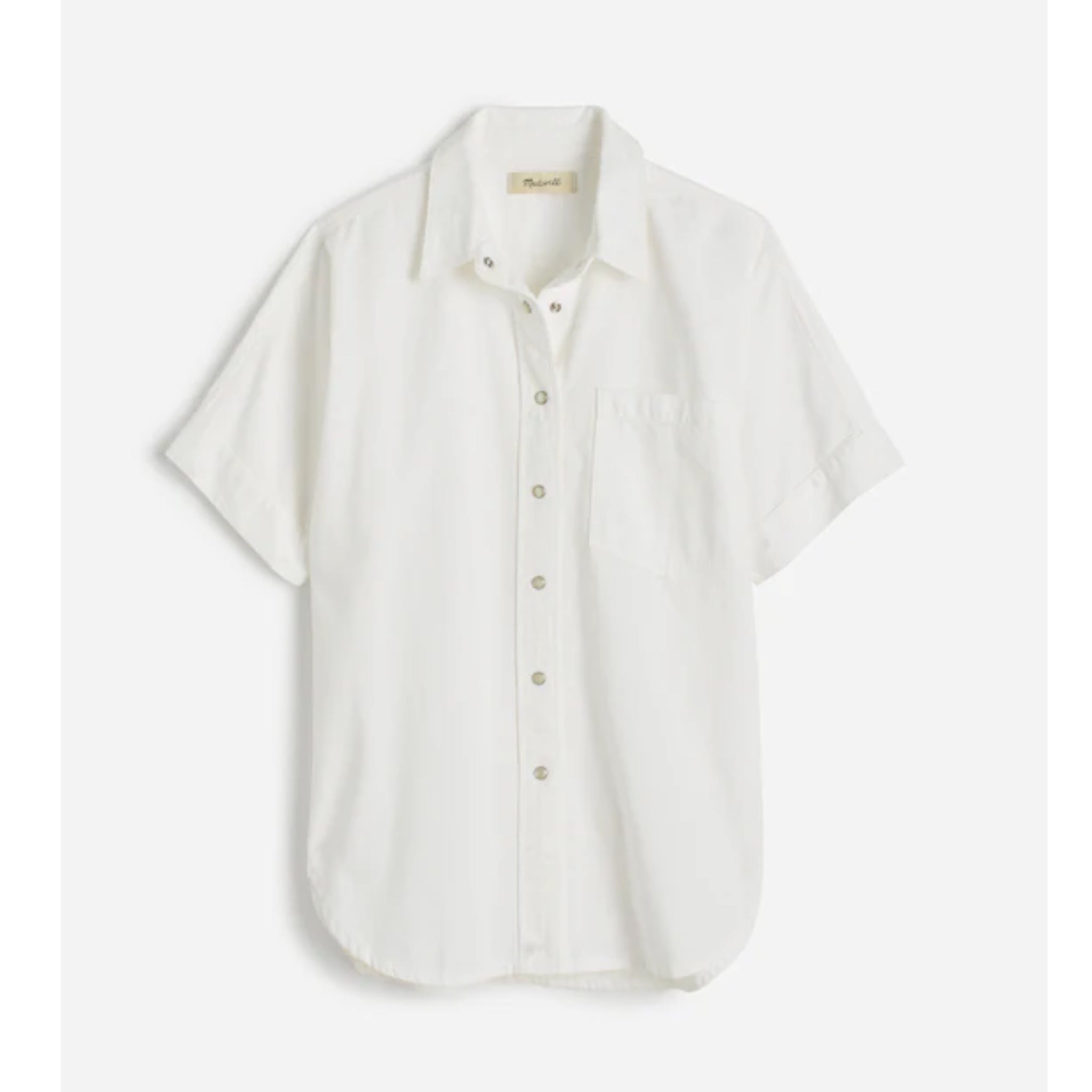 Madewell Oversized Button Up Shirt Women’s White Regenerative Cotton Top