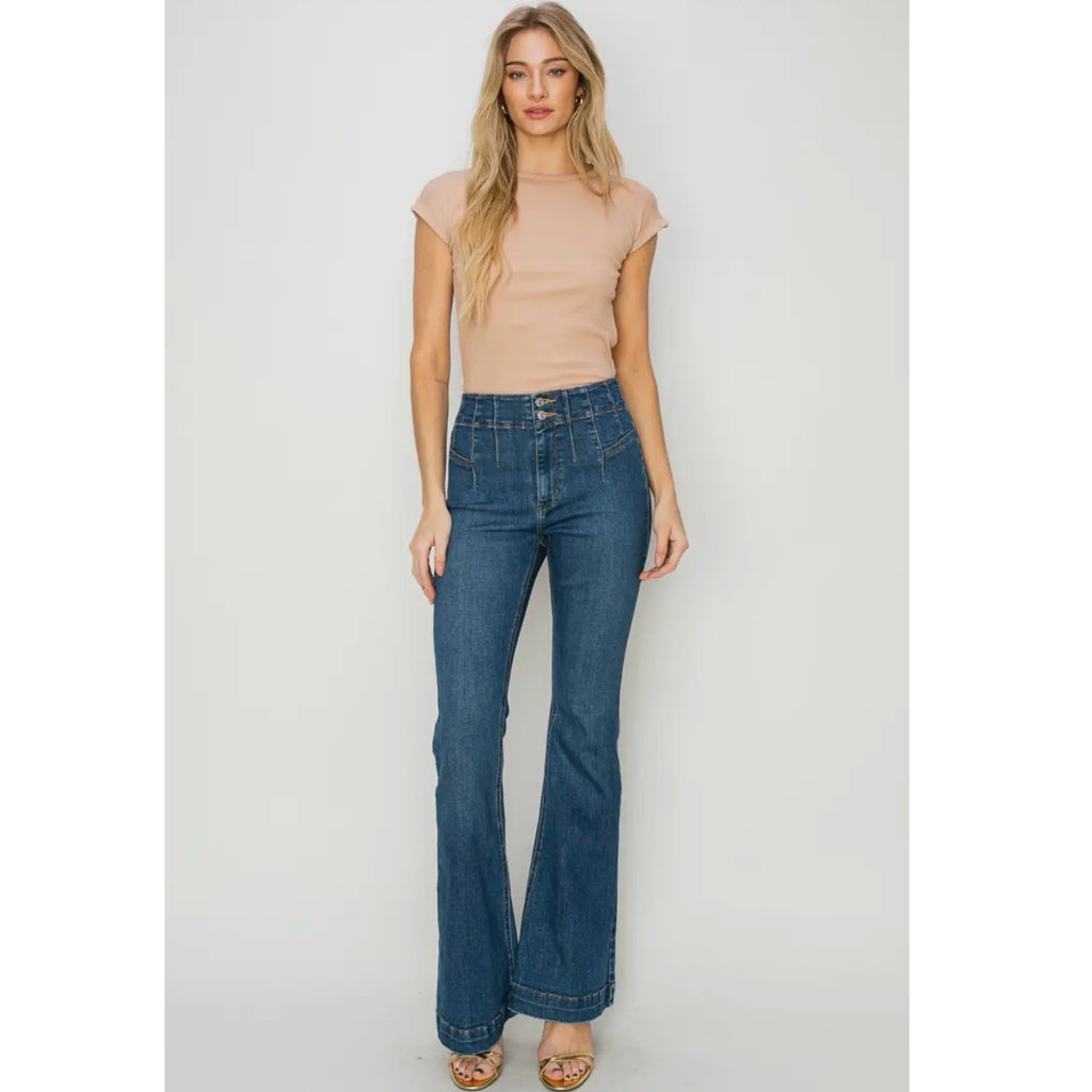 ARTEMIS VINTAGE The Perfect Flare Jean High Rise Modern Curvy Stretch Denim