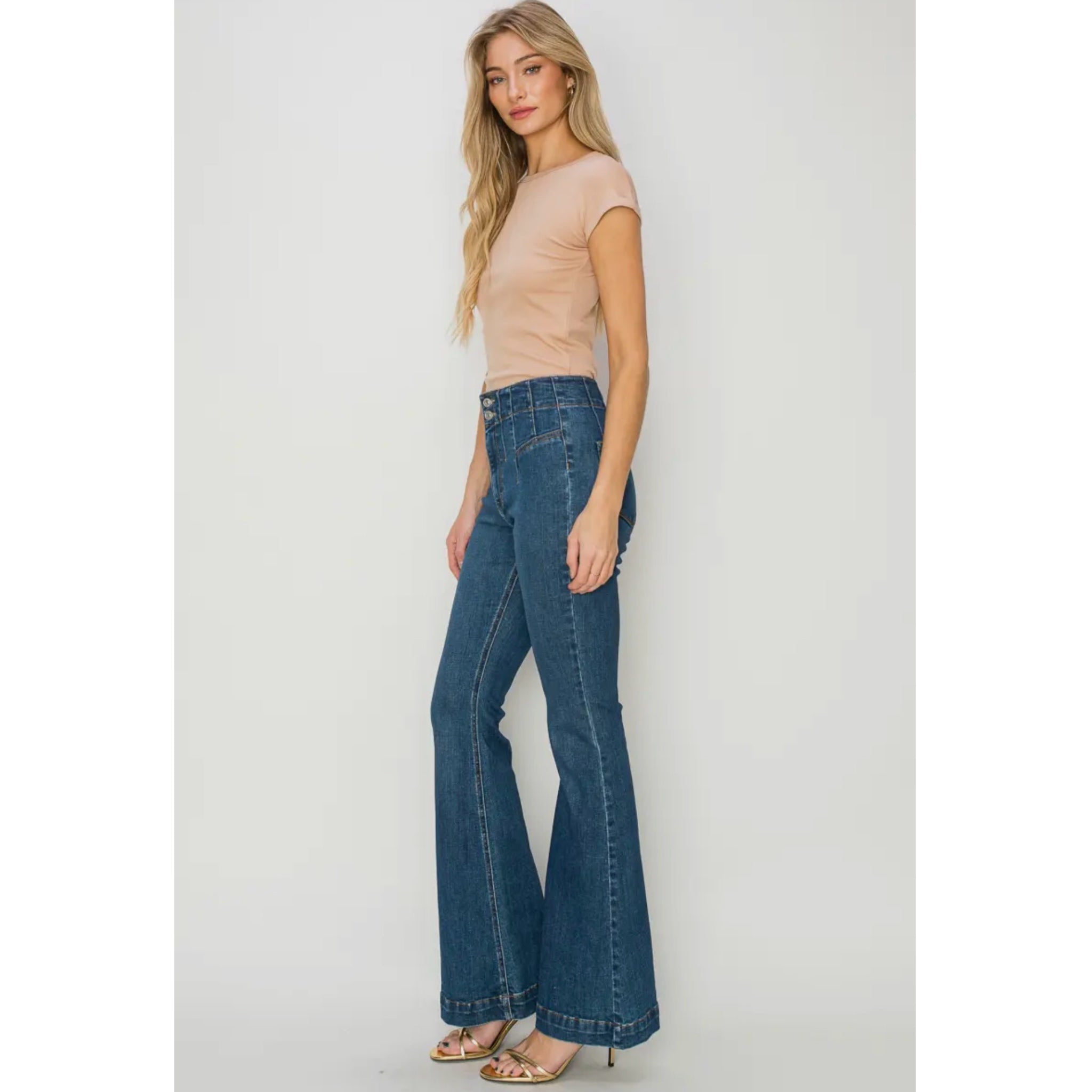 ARTEMIS VINTAGE The Perfect Flare Jean High Rise Modern Curvy Stretch Denim