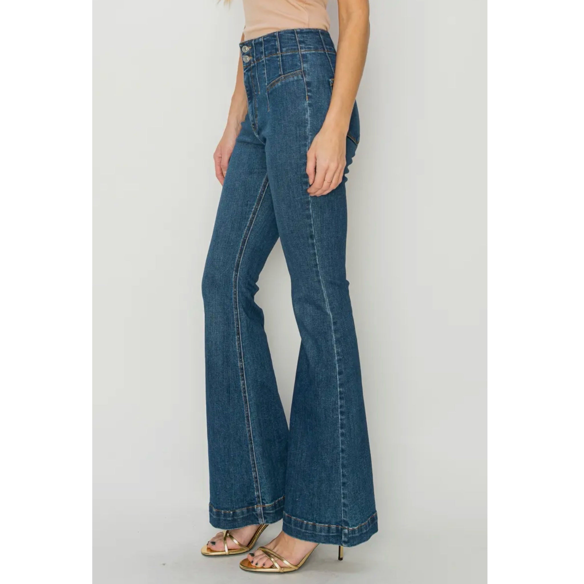 ARTEMIS VINTAGE The Perfect Flare Jean High Rise Modern Curvy Stretch Denim