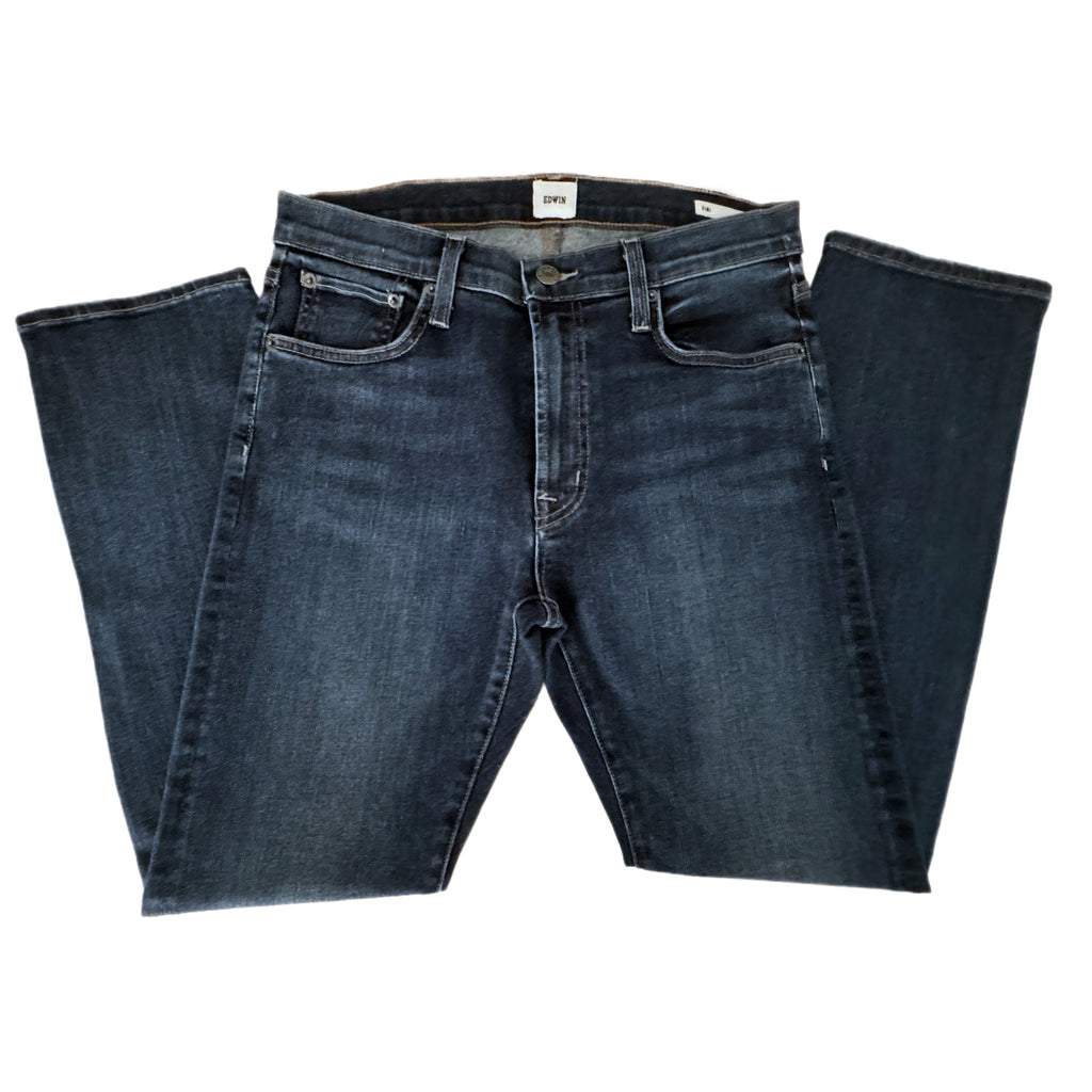 Edwin Demi Slim Straight Jean Women’s Mid Rise Tempest Dark Denim
