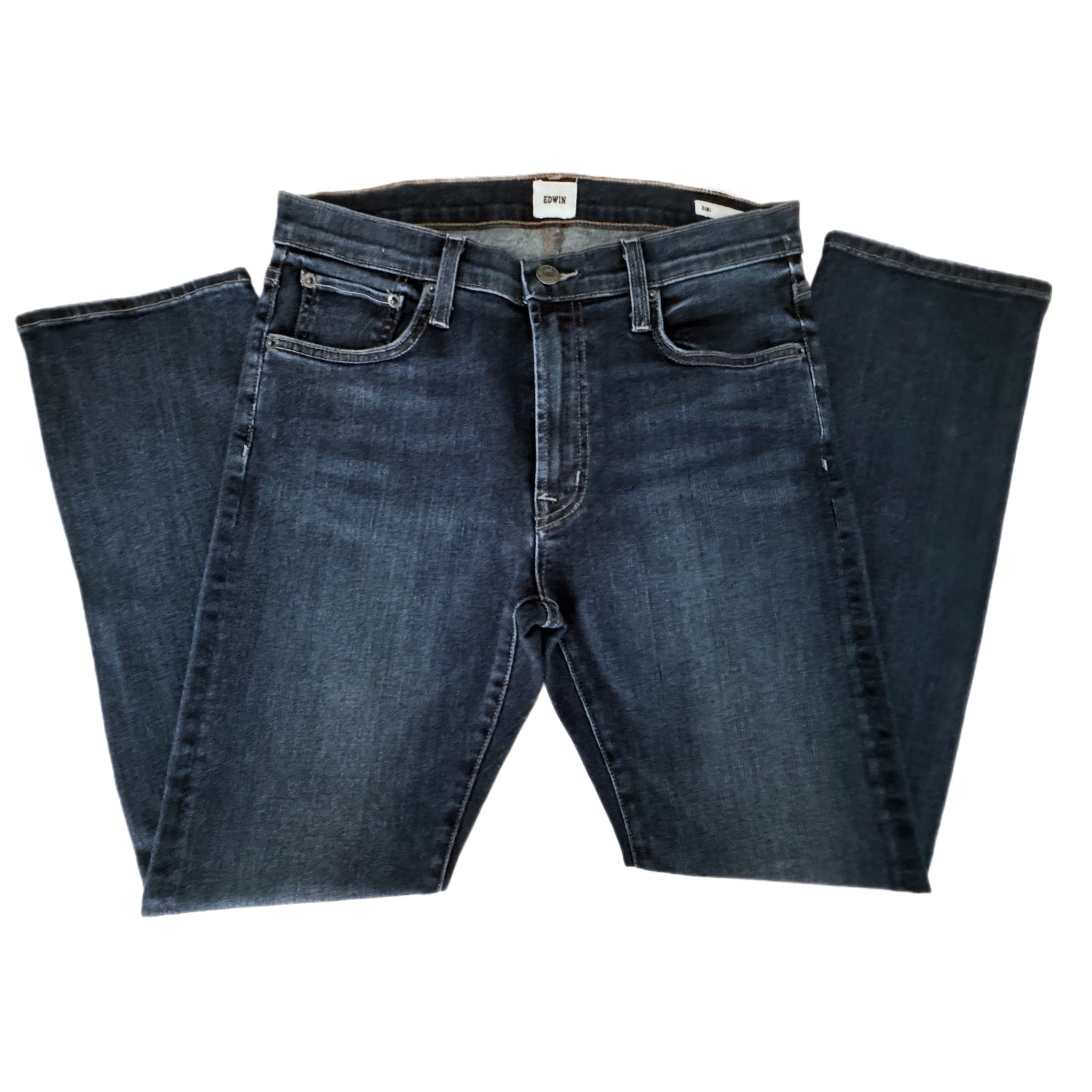 Edwin Demi Slim Straight Jean Women’s Mid Rise Tempest Dark Denim