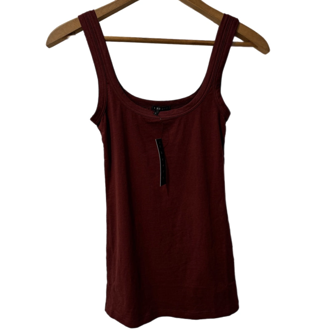 THEORY Bram Women’s Tank Top Size P Petite Extra Small Autumn Burgundy