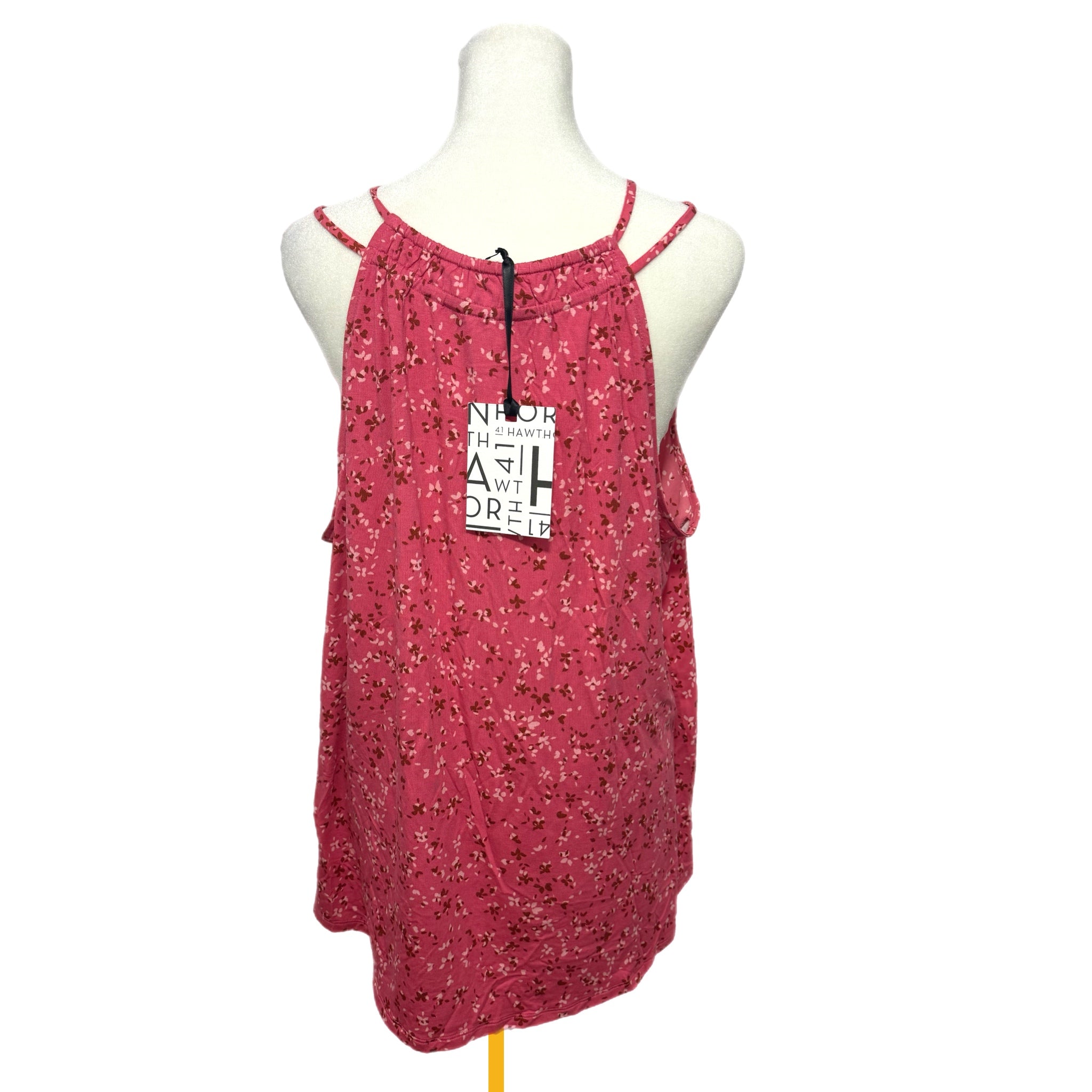 41 HAWTHORN Women’s Cottage Floral Sleeveless Blouse Tank Top in Bright Pink