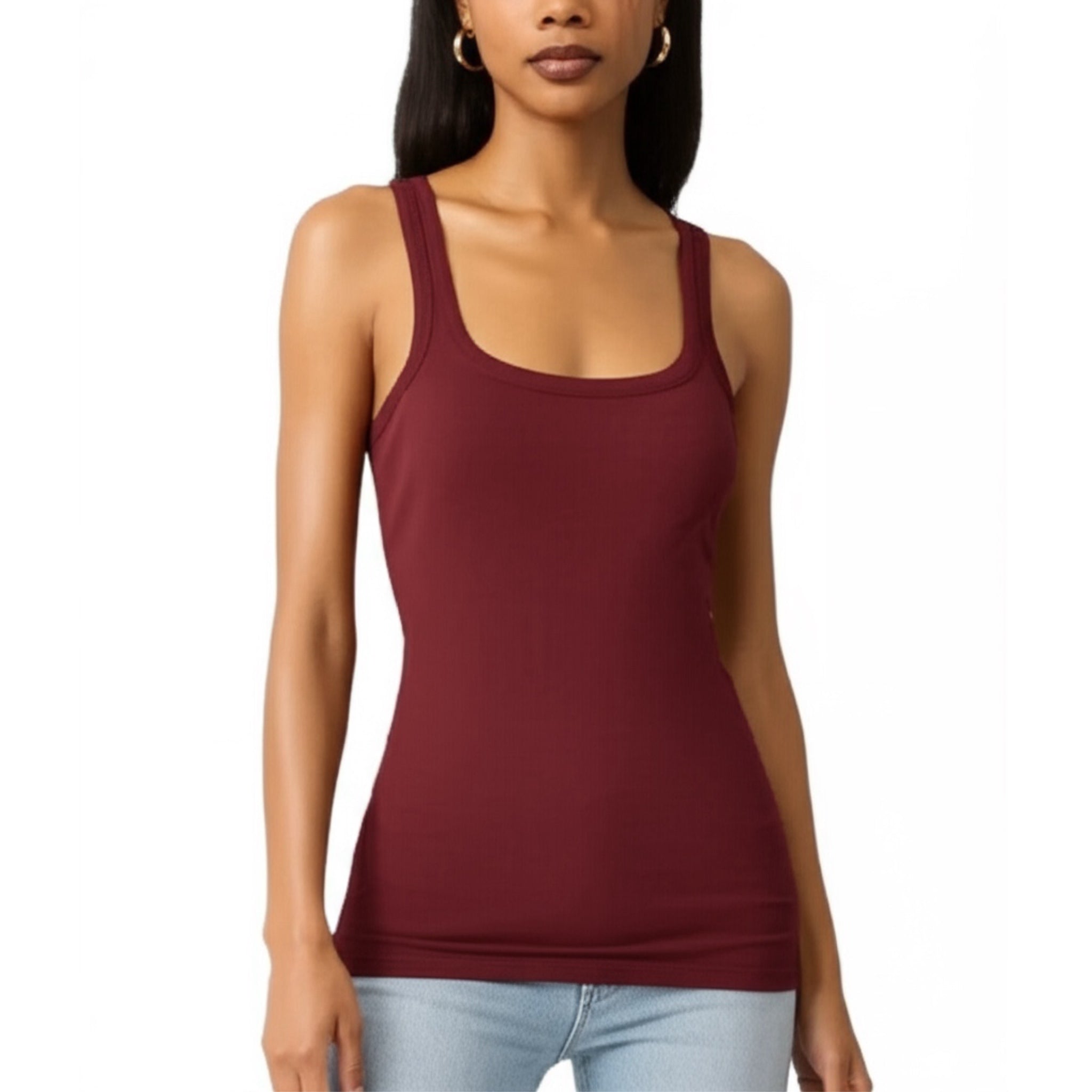THEORY Bram Women’s Tank Top Size P Petite Extra Small Autumn Burgundy