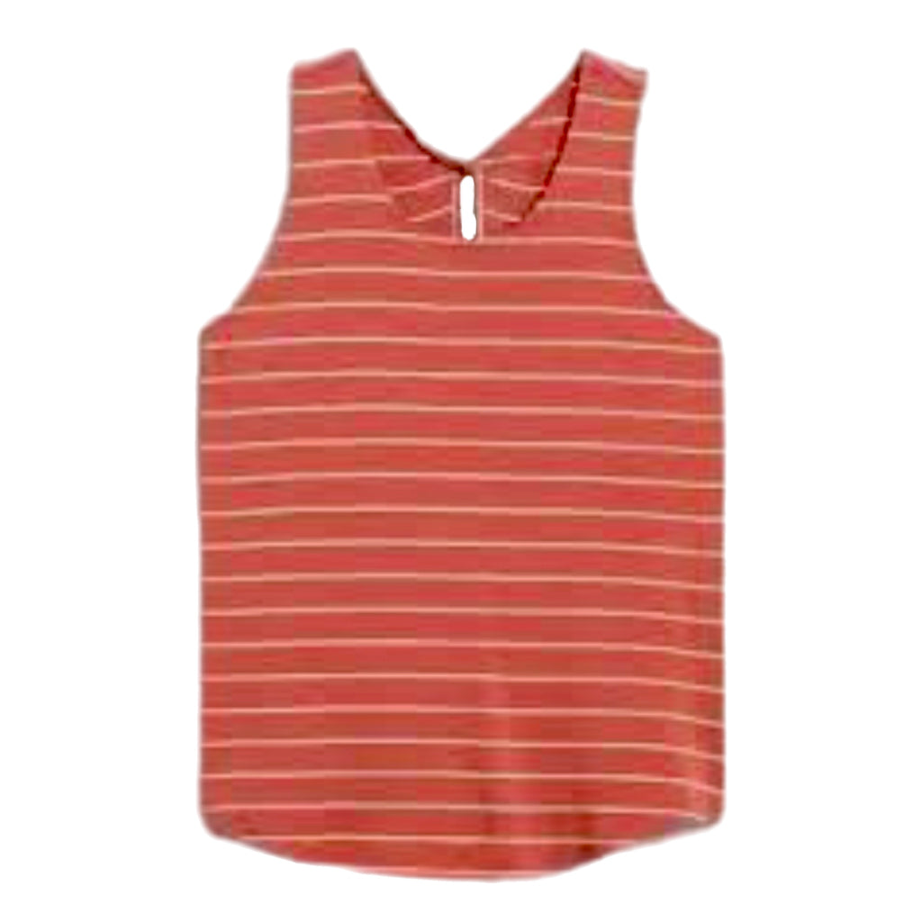 MARKET & SPRUCE Women’s Tank Top Wide Strap Terracotta Stripe Twist Back