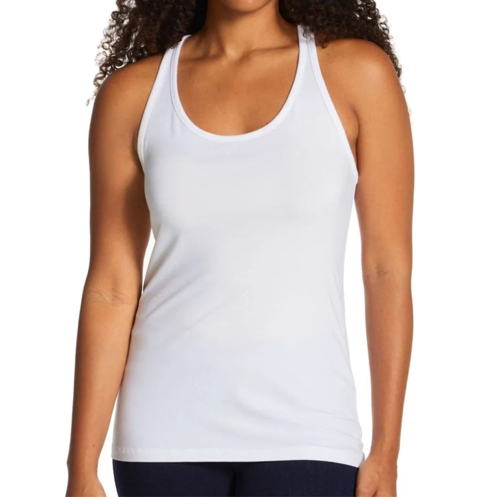 Tommy John Super Soft Tank White Cotton Blend Pullover Racerback