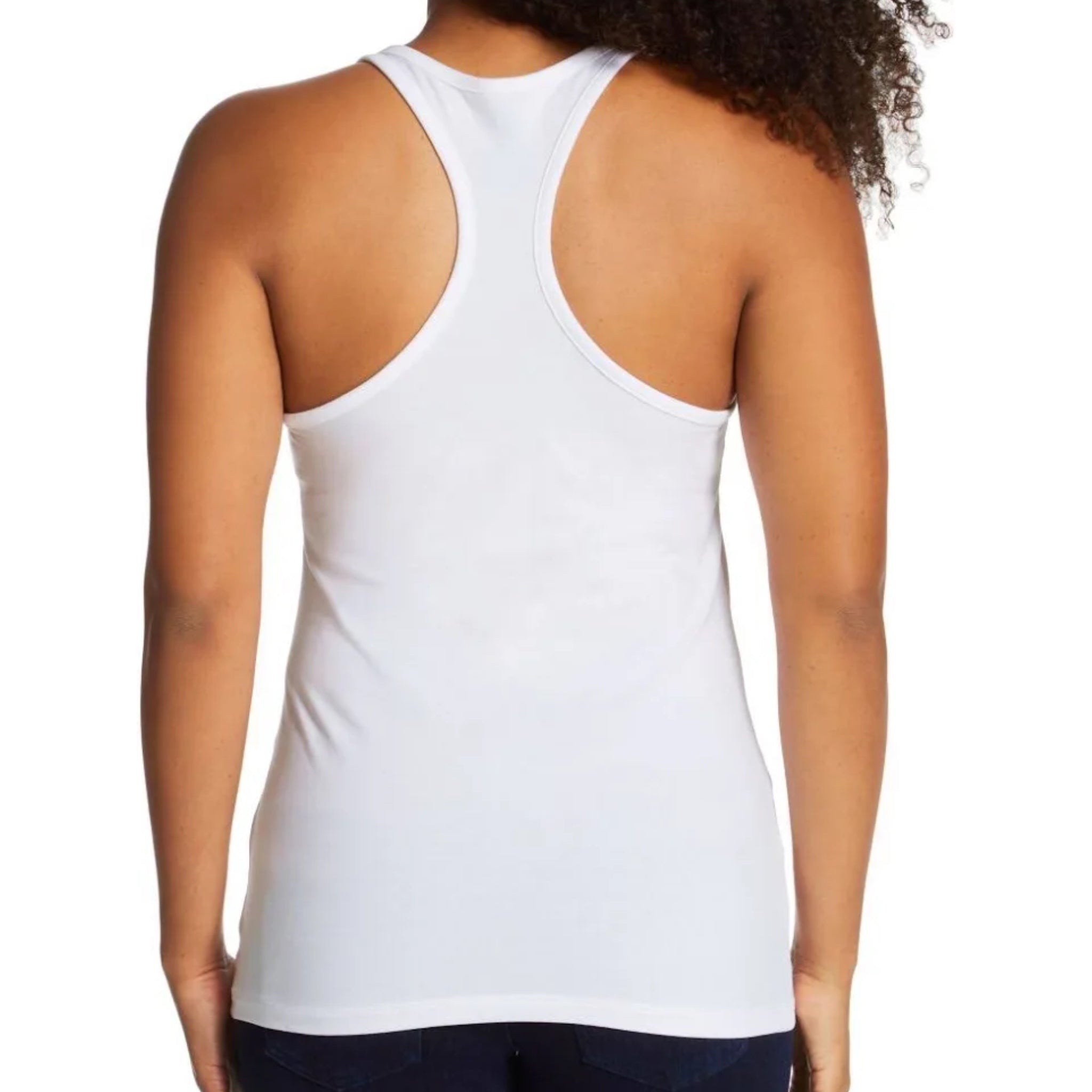 Tommy John Super Soft Tank White Cotton Blend Pullover Racerback