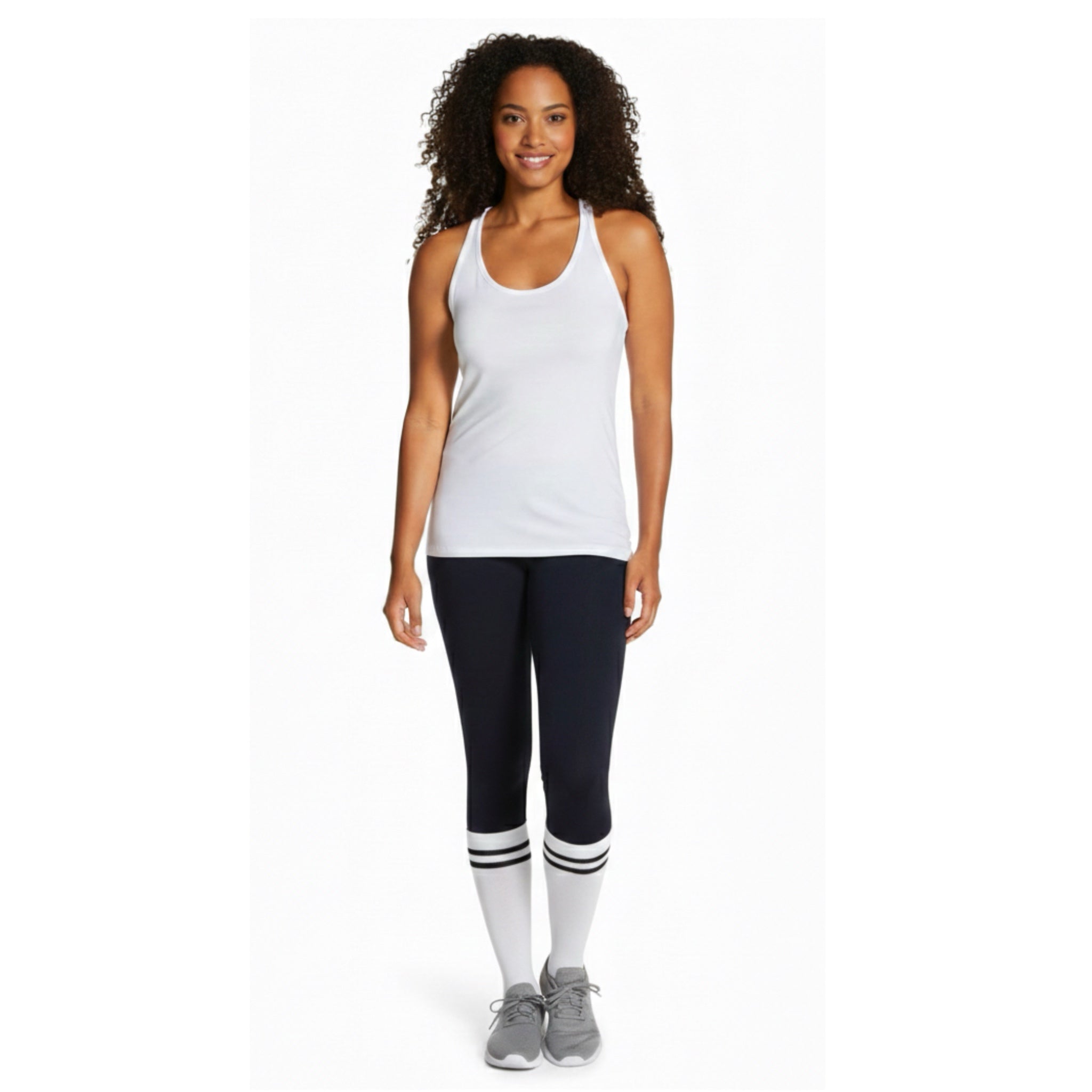 Tommy John Super Soft Tank White Cotton Blend Pullover Racerback